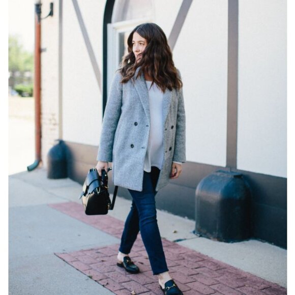 Madewell || Gray Herringbone Blazer Jacket - Picture 3 of 12